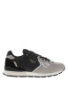 Thumbnail Baskets running en cuir noires avec semelle à talon plat et lacets