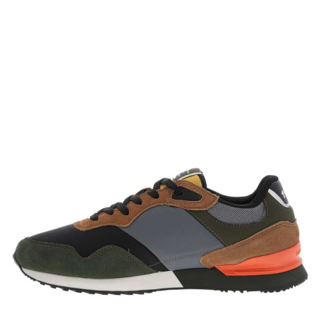Baskets running en cuir multicolores avec...