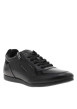 Thumbnail Baskets running en cuir noires avec semelle à talon plat et glissière - Image 3