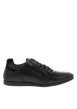 Thumbnail Baskets running en cuir noires avec semelle à talon plat et glissière