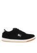 Thumbnail Tennis en cuir noires avec semelle à talon plat et lacets contrastés