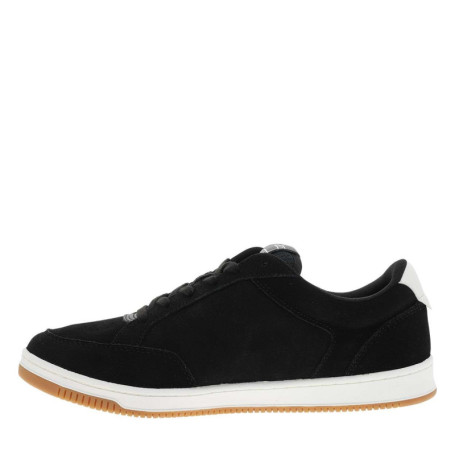 Tennis en cuir noires avec semelle à talon plat...