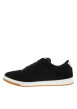Thumbnail Tennis en cuir noires avec semelle à talon plat et lacets contrastés - Image 2