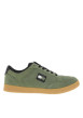 Thumbnail Tennis en cuir kaki avec semelle à talon plat et lacets contrastés