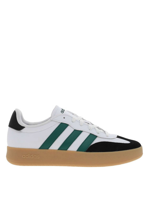 Tennis en cuir blanches avec semelle à talon plat et à lacets