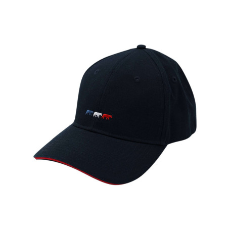 Casquette en coton biologique marine unie avec...