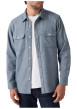 Thumbnail Chemise en coton bleu gris chinée avec une coupe droite et 2 poches - Image 3