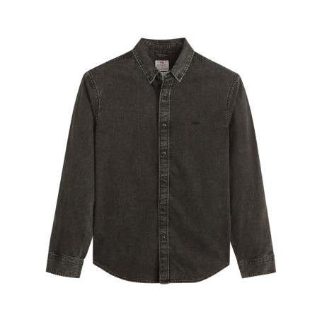 Chemise en coton anthracite en jean avec une...