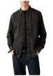 Thumbnail Chemise en coton anthracite en jean avec une coupe droite et un col américain - Image 3