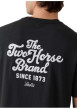 Thumbnail T-shirt en coton noir imprimé avec une coupe droite et un col rond - Image 5