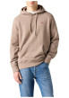 Thumbnail Sweat beige chiné en coton avec un col à capuche et une poche kangourou - Image 5