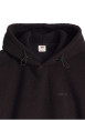 Thumbnail Sweat noir uni en sherpa avec une coupe droite et un col à capuche - Image 2