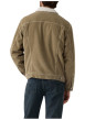 Thumbnail Veste en velours côtelé camel en coton avec un col sherpa et une coupe droite - Image 4