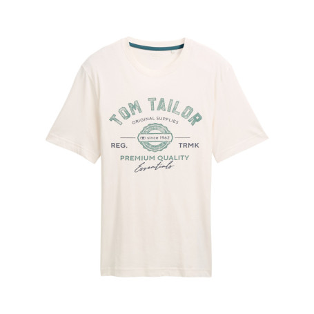 T-shirt en coton blanc avec un imprimé...
