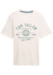 Thumbnail T-shirt en coton blanc avec un imprimé fantaisie et un col rond