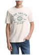 Thumbnail T-shirt en coton blanc avec un imprimé fantaisie et un col rond - Image 2