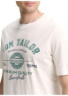 Thumbnail T-shirt en coton blanc avec un imprimé fantaisie et un col rond - Image 4