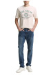 Thumbnail T-shirt en coton blanc avec un imprimé fantaisie et un col rond - Image 5
