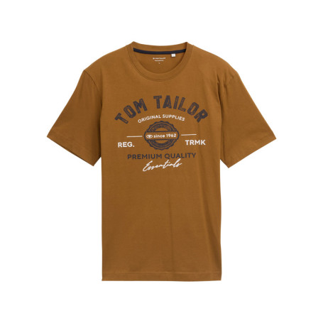 T-shirt en coton camel avec un imprimé...