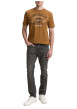Thumbnail T-shirt en coton camel avec un imprimé fantaisie et un col rond - Image 5