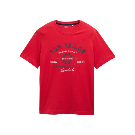 T-shirt en coton rouge avec un imprimé...