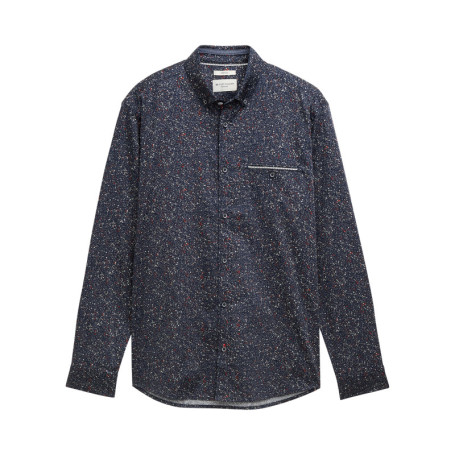Chemise en coton marine motif fantaisie avec un...