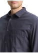 Thumbnail Chemise en coton grise unie pourvue d'une boutonnière à l'avant - Image 4