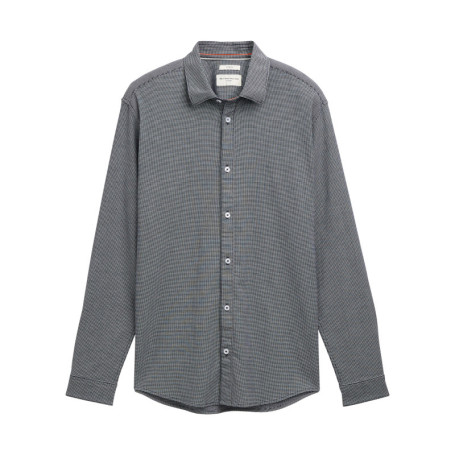 Chemise grise en coton à motif fantaisie...