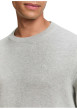 Thumbnail Pull en coton gris clair avec un col rond et des manches longues - Image 4