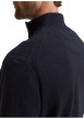 Thumbnail Gilet en coton marine uni avec un col montant et des manches longues - Image 4