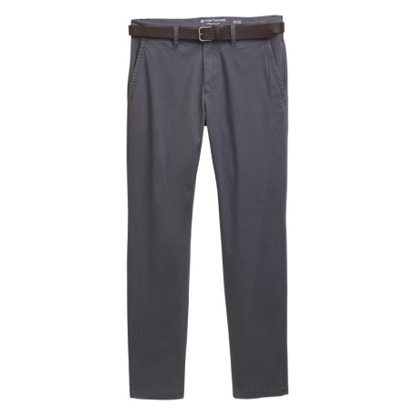 Pantalon Chino Soft en coton gris avec...