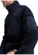 Thumbnail Sweat bi-matière marine uni avec un col montant et glissière - Image 4