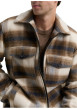 Thumbnail Veste beige à motif écossais avec un col chemise et manches longues - Image 4