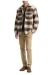 Thumbnail Veste beige à motif écossais avec un col chemise et manches longues - Image 5