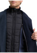 Thumbnail Manteau marine uni avec un col montant et boutonnière à l'avant - Image 4