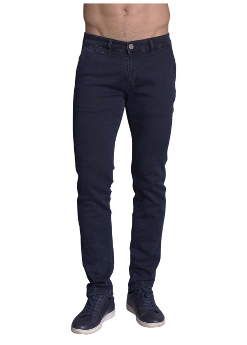 Jean en coton indigo avec une coupe droite et...