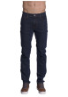 Thumbnail Jean en coton indigo avec des passants pour ceinture et une coupe droite