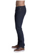 Thumbnail Jean en coton indigo avec des passants pour ceinture et une coupe droite - Image 2