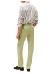 Thumbnail Pantalon Chino en coton vert à coupe slim avec logo de la marque - Image 3