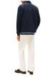 Thumbnail Blouson en coton marine pourvu d'une glissière aux couleurs de la marque - Image 3