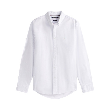 Chemise blanche fantaisie à coupe droite avec...