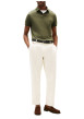 Thumbnail Polo en coton biologique kaki avec un col à rabats et des manches courtes - Image 6