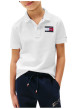 Thumbnail Polo coupe droite en coton blanc uni pourvu d'un col à rabats boutonné - Image 2