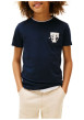 Thumbnail T-shirt en coton marine avec un col rond et des manches courtes - Image 2