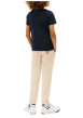 Thumbnail T-shirt en coton marine avec un col rond et des manches courtes - Image 3