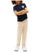 Thumbnail T-shirt en coton marine avec un col rond et des manches courtes - Image 4