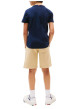 Thumbnail T-shirt en coton marine uni avec un col rond et des manches courtes - Image 3