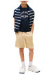 Thumbnail T-shirt en coton marine uni avec un col rond et des manches courtes - Image 4