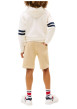 Thumbnail Sweat en coton écru uni pourvu d'un col à capuche et d'un imprimé oversize - Image 3
