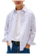 Thumbnail Chemise en coton blanche coupe droite ornée d'un motif fantaisie - Image 2